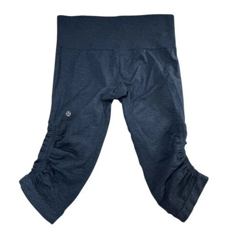 Lululemon Ebb & Flow Street Cropped Seamless Leggings‎ 6 Blue Activewear